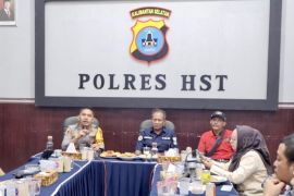 Polres HST dan wartawan bahas Kamtibmas jelang Ramadhan