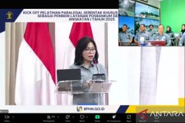 Kakanwil Kemenkum Babel ikuti kick off pelatihan paralegal serentak