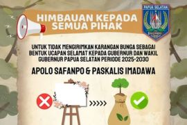 Cara keren Gubernur Papua Selatan minta ucapan dari warganya