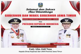 Dinas Koperasi dan UKM Jatim ucapkan selamat Khofifah-Emil sebagai Gubernur dan Wagub