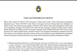 Pascakericuhan, PSSI sanksi Persela satu musim tanpa suporter dan denda Rp110 Juta