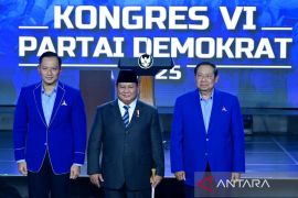 Prabowo ucapkan selamat AHY dan SBY kembali jabat pimpinan Demokrat