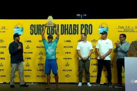 Rio Waida kukuhkan posisi kedua pada ajang WSL Abu Dhabi Pro