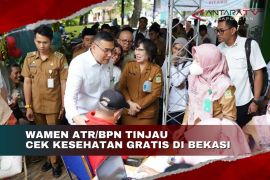 Wamen ATR/BPN tinjau Cek Kesehatan Gratis di Bekasi
