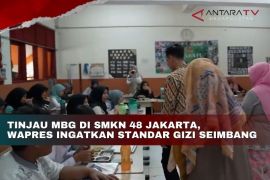 Tinjau MBG di SMKN 48 Jakarta, Wapres ingatkan standar gizi seimbang