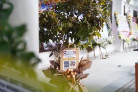 Hari pertama bertugas, Khofifah terima hadiah bibit klengkeng merah