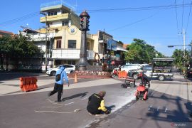 Pembenahan jalan Titik Nol Kota Madiun