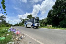 DLH Tapin tangani sampah di bahu jalan lintas Kalimantan