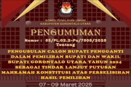 KPU Gorontalo Utara mulai melaksanakan tahapan PSU