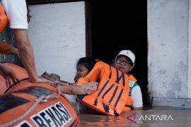 PLN kontrol keamanan listrik dan bantu evakuasi warga banjir Bekasi