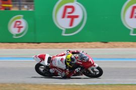 Sempat pimpin balapan, pebalap Astra Honda melaju kencang di ATC Buriram