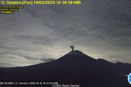 Gunung Semeru erupsi dengan tinggi letusan 900 meter di atas puncak