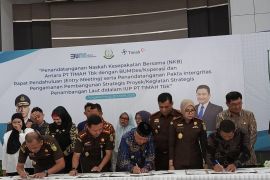 Kejagung saksikan penandatangan NKB PT Timah - Bumdes Babel