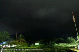 Gunung Lewotobi Laki-laki erupsi pada Sabtu malam