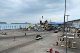 Pelabuhan Bakauheni Lampung terpantau masih lengang, H-4 lebaran