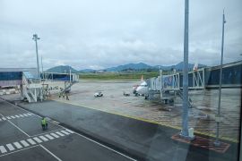 Arus mudik di Bandara Depati Amir Pangkalpinang meningkat