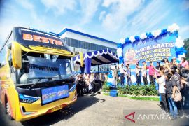 Ditlantas Polda Kalsel berangkatkan 400 orang ikuti mudik gratis