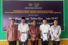 Sebanyak 506 WBP Lapas Kelas IIA Curup Bengkulu terima remisi Lebaran