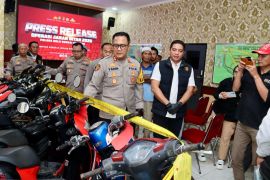 Polres HSS berhasil amankan TO curanmor dan belasan motor curian