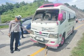 Kecelakaan tunggal di Tol Cipali ke Palimanan: 2 pemudik terluka