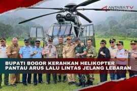 Bupati Bogor kerahkan helicopter pantau arus lalu lintas jelang Lebaran
