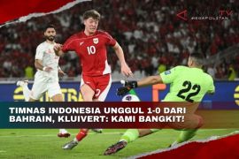 Timnas Indonesia unggul 1-0 dari Bahrain, Kluivert: Kami bangkit!