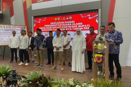 Tiga paslon bupati deklarasi damai PSU Pilkada Tasikmalaya