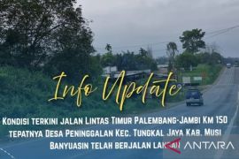 Arus lalu lintas timur Sumatera dari Palembang menuju Jambi mulai lancar