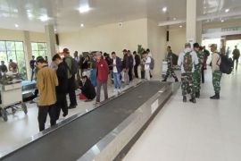 Pergerakan penumpang arus balik di Bandara Haji Asan Sampit tembus 5.039 orang