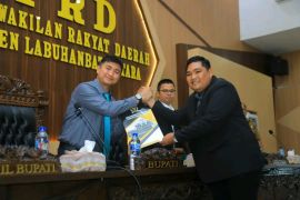 Dihadiri bupati, Fraksi-fraksi DPRD Labura sampaikan pandangan