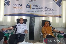 Ditjenpas Aceh sumbang puluhan kantong darah ke PMI