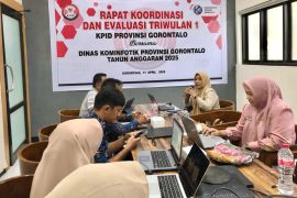 KPID Gorontalo - Diskominfotik Gelar Rakorev Triwulan I 2025