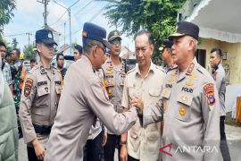 Personel Polda Kalsel masih bersiaga jaga PSU Banjarbaru