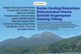 Badan Geologi keluarkan rekomendasi Utama setelah kegempaan Gunung Talang