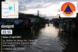 450 rumah di Kota Pangkalpinang Bangka Belitung terendam banjir