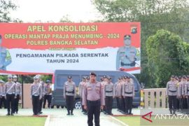 Polres Bangka Tengah gelar apel konsolidasi Operasi Mantap Praja