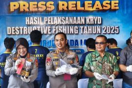 Polda Lampung ungkap tujuh kasus ilegal fishing  Rp9,3 miliar