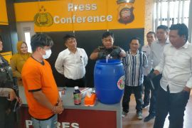 Polres Singkawang memusnahkan barang bukti narkotika