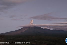 Gunung Semeru erupsi dengan letusan setinggi 900 meter