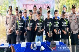 Dukung asta cita presiden, PT SMGP dan Polres Madina tanam 19 ribu batang kopi di Desa Hutabaringin