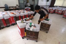 Pengumpulan koper jamaah calon haji Kediri