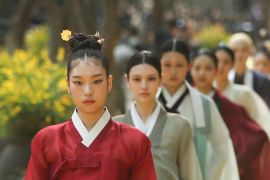 Album Asia: Peragaan busana hanbok di Seoul, Korea Selatan