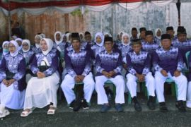 63 CJH Biak bergabung Kloter 27 Embarkasi haji Hasanuddin