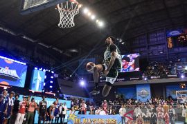 AJ Bramah juara Slam Dunk Kontes IBL All-Star 2025