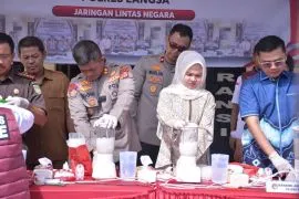 Polres Langsa musnahkan 13,9 kilogram sabu-sabu