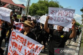 Aksi Hari Buruh di Palangka Raya