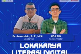 Hadirkan konten kreator kondang Uda Rio, Dinas Perpustakaan Sumbar gelar lokakarya literasi digital