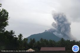Gunung Ibu alami lima kali erupsi berturut-turut sepanjang Jumat