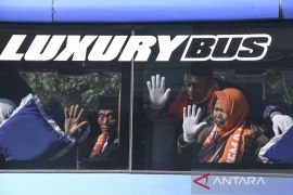 Pemberangkatan jamaah calon haji asal Ciamis