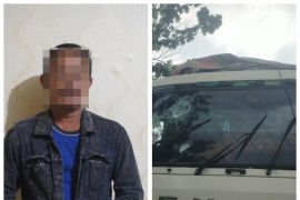 Polres Langkat tangkap pelaku pengerusakan mobil truk di Besitang